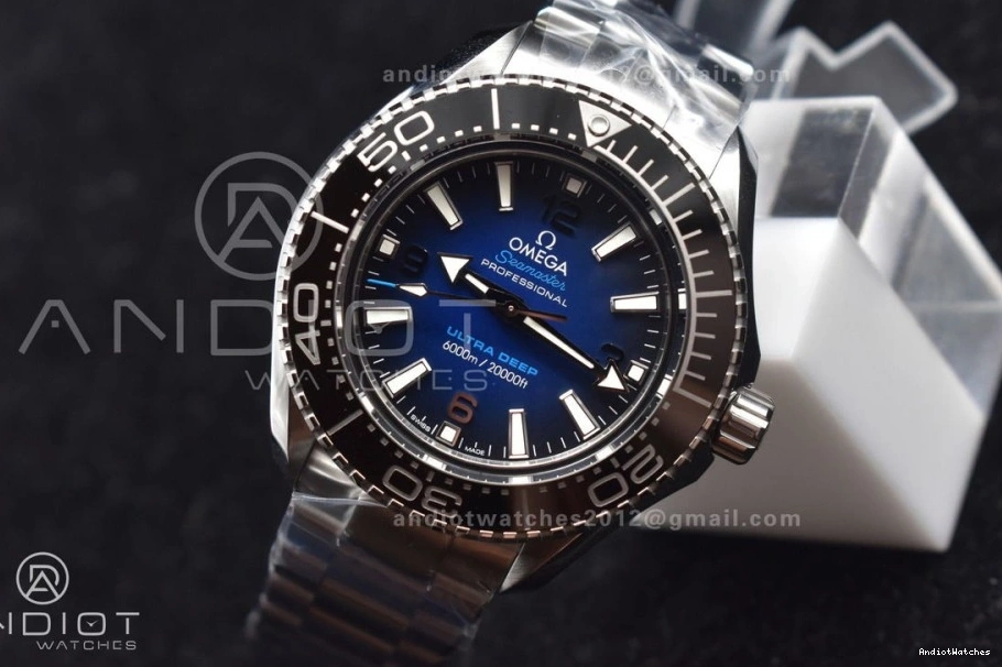 Ultra Blue 1:1 458 Bracelet A8912 Dial Clone Deep Attractive SS SBF on Deep Seamaster Edition Super SS 6000M Best 1229